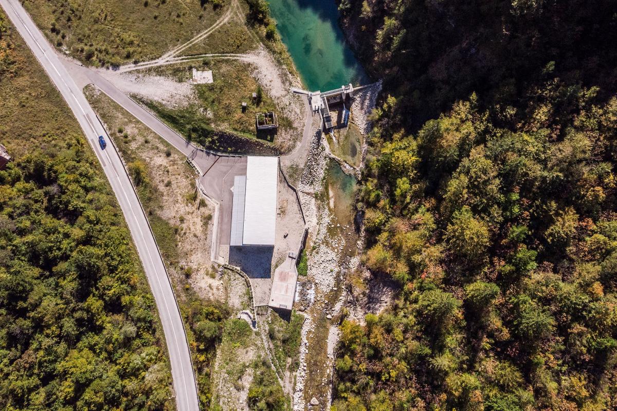 This is what destructive hydropower looks like. Below the dam, the river is reduced to a trickle, here at the Ugar river in Bosnia and Herzegovina © Amel Emric