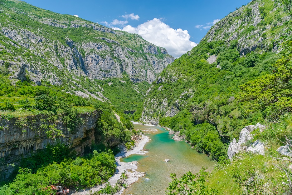 Die Morača in Montenegro ist einer der letzten Zufluchtsorte für bedrohte Fischarten. Sie ist jedoch durch Wasserkraftprojekte bedroht. © Shutterstock/Sergey Lyashen