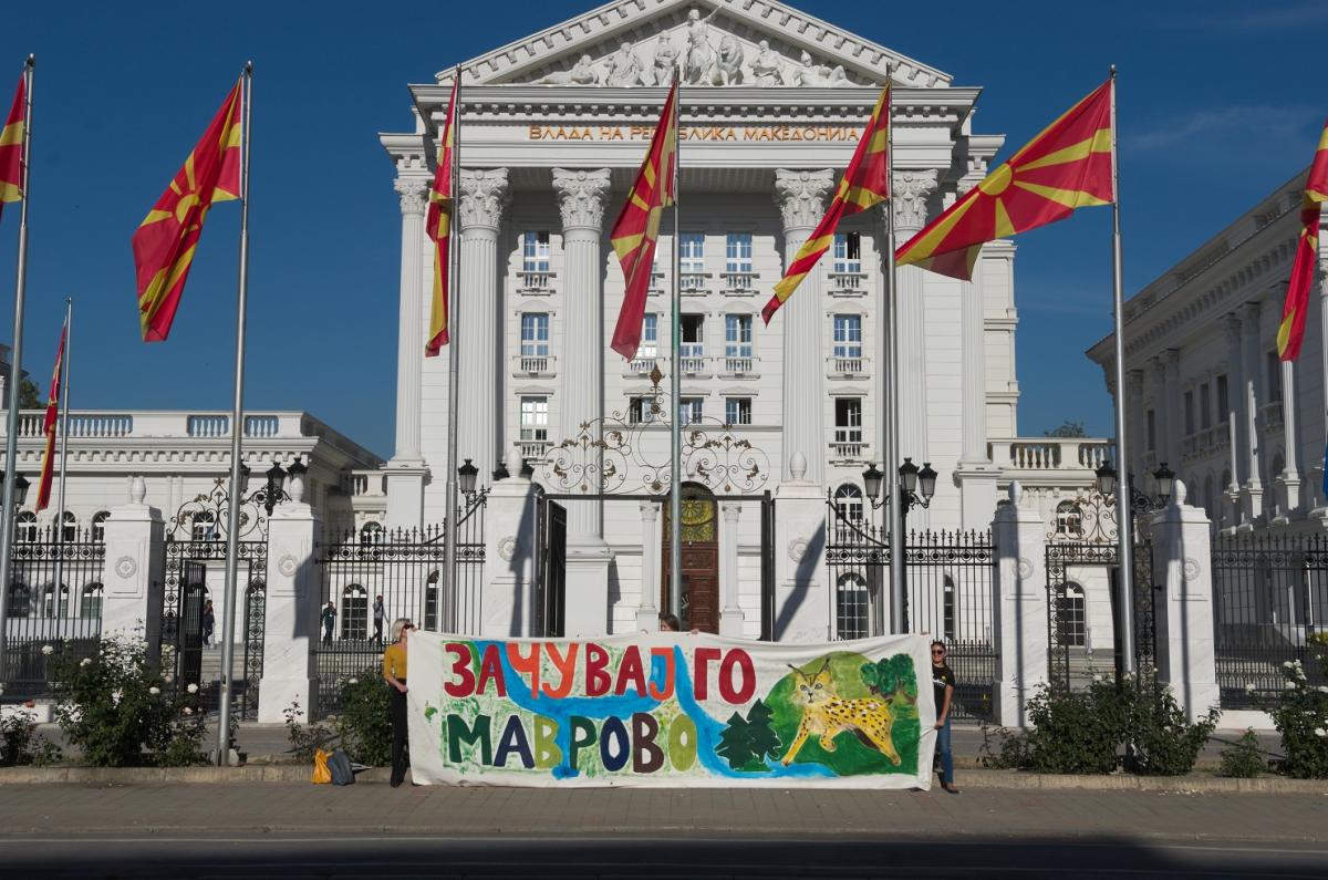 Protest activity in Skopje for the protection of the Mavrovo NP © Eko-svest