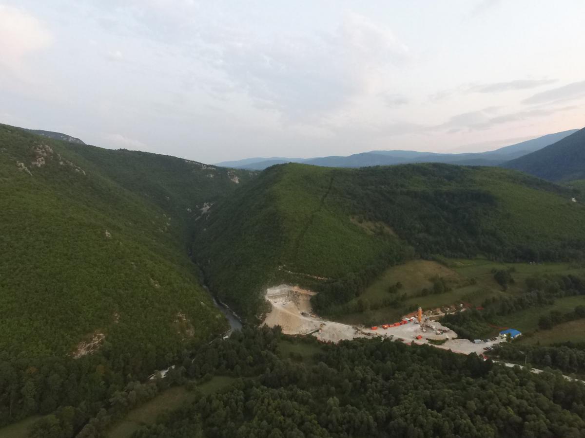 Medna project on Sana river, constructed by Kelag company, will destroy prime Huchen habitat. Credit: Vanja Hadziavdic