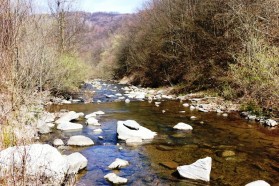 Rupska River in South Serbia. Rupska is one of the cleanest rivers of Serbia but is also threatend by a dam. The "Rupska Reka" initiative is fighting against its construction.